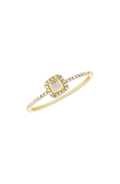 Shop Ron Hami 14k Yellow Gold Baguette & Round Diamond Halo Ring