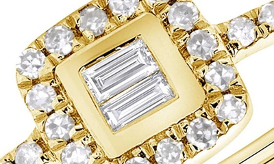 Shop Ron Hami 14k Yellow Gold Baguette & Round Diamond Halo Ring