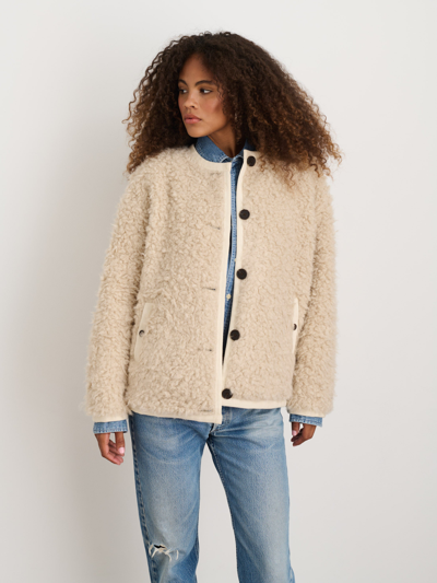 Shop Alex Mill Reversible Polar Bear Jacket In Natural