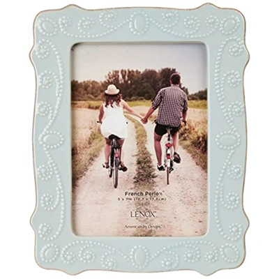 Lenox French Perle Ice Blue 5" X 7" Frame
