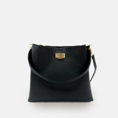 Shop Apatchy London Black Leather Tote Bag