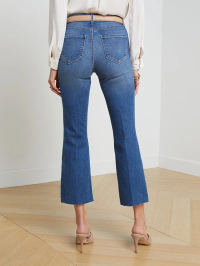 Shop L Agence Kendra Cropped Flare Jean In Cambridge