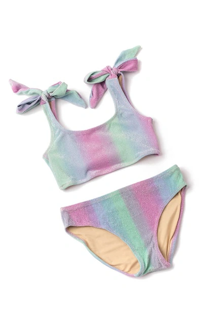 Shop Shade Critters Kids' Ombré Shimmer Two-piece Swimsuit In Purple Multi