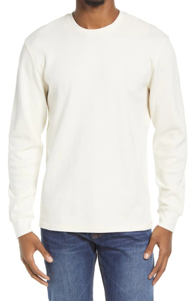 Shop The Normal Brand Vintage Wash Thermal Long Sleeve T-shirt In Ivory