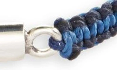 Shop Caputo & Co Bali Chain Macramé Bracelet In Blue Combo