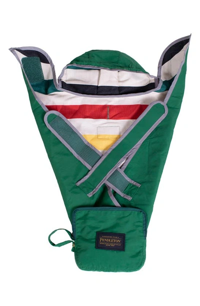 Pendleton Dog Rain Coat In Green