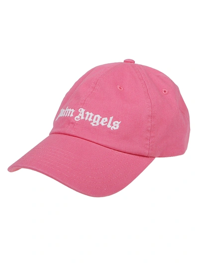 Shop Palm Angels Classic Logo Cap In Baby Pink White