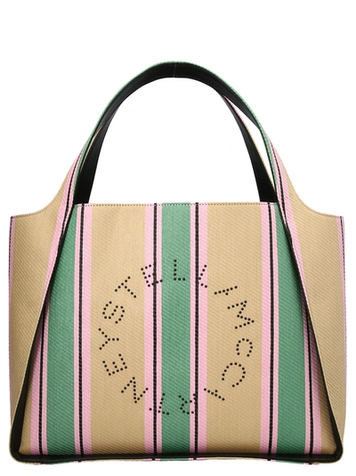 Shop Stella Mccartney Stella Logo Shopping Bag In Green