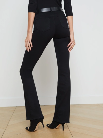 L Agence Selma High Rise Sleek Baby Bootcut Pants In Noir