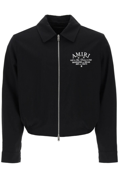 Shop Amiri Blouson Jacket With Arts District Embroidery Men In Black