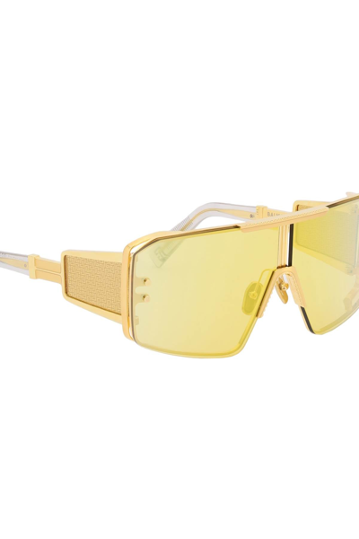 Shop Balmain Le Masque Sunglasses Women In Yellow