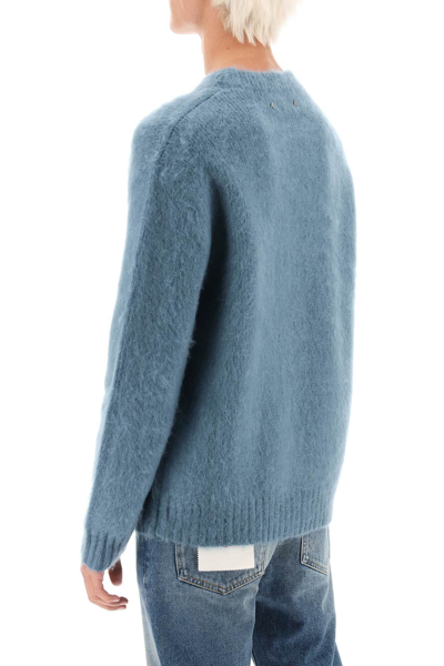 Shop Golden Goose 'devis' Brushed Mohair And Wool Sweater Men In Blue