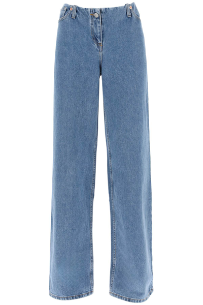 Shop Magda Butrym Low Waist Baggy Jeans Women In Blue