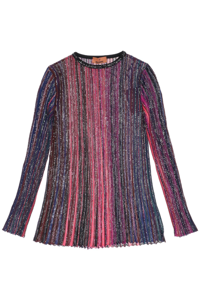 Shop Missoni Sequined Knit Top Women In Multicolor