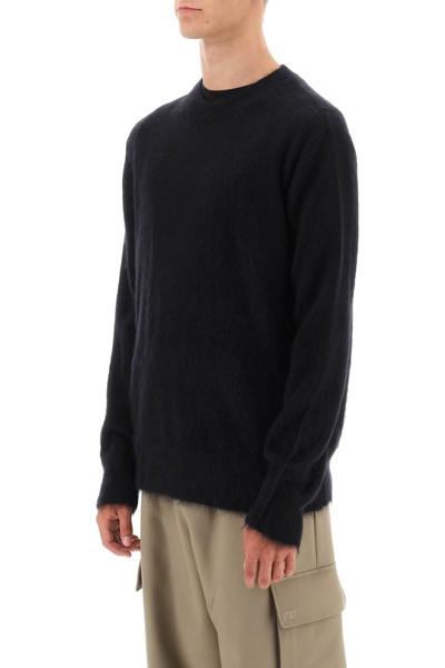 Shop Off-white Back Arrow Motif Sweater Men In Black
