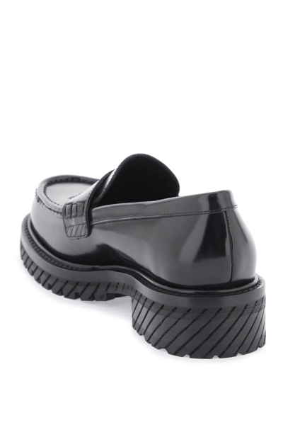 Shop Off-white Leather Mocassins Women In Silver