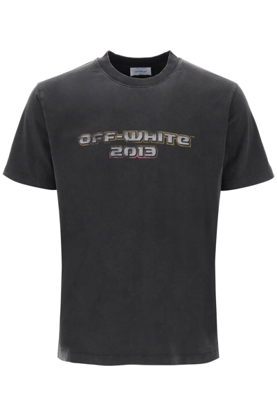 Shop Off-white T-shirt With Back Bacchus Print Men In Black