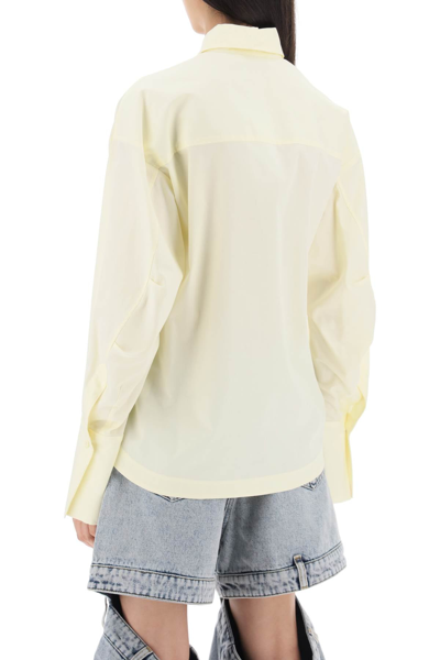 Shop Attico The  Eliza Cotton Shirt Women In Yellow