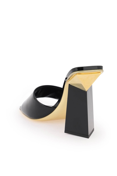 Shop Valentino Garavani Hyper One Stud Sandals In Patent Leather Women In Black