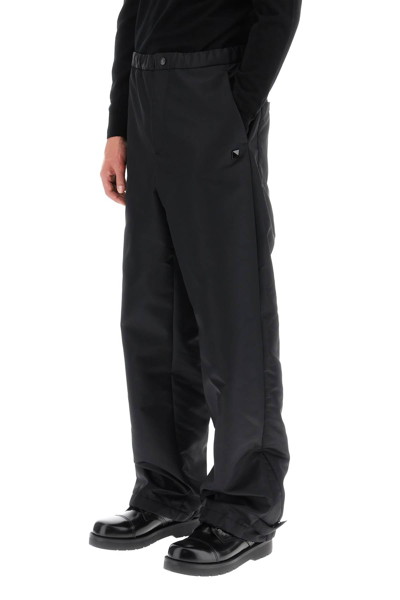 Shop Valentino Nylon Cargo Pants With Roman Stud Detail Men In Black