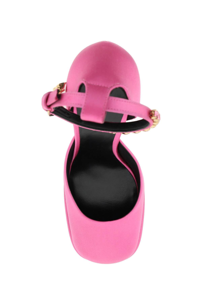 Shop Versace Medusa Aevitas Platform Pumps Women In Pink
