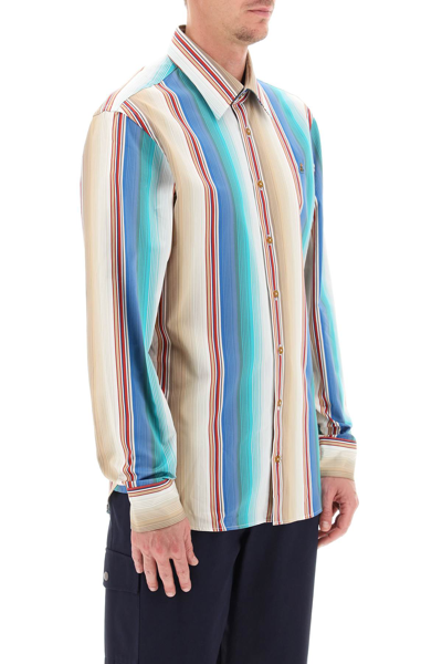 Shop Vivienne Westwood Striped Ghost Shirt Men In Multicolor