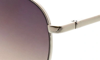 Shop Bcbg 54mm Large Full Rim Aviator Sunglasses In Silver