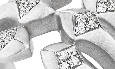Shop Judith Ripka Iris Diamond Multi Band Ring In Silver