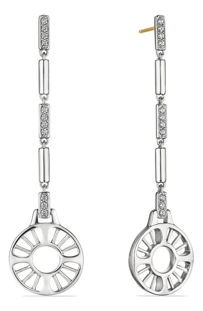 Shop Judith Ripka Cielo Diamond Linear Drop Earrings In Silver