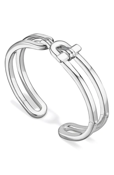 Shop Judith Ripka Jie Knot Cuff Bracelet In Silver