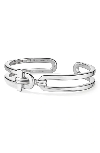 Shop Judith Ripka Jie Knot Cuff Bracelet In Silver