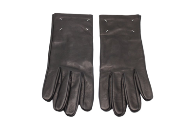 Shop Maison Margiela Four Stitches Gloves In Black