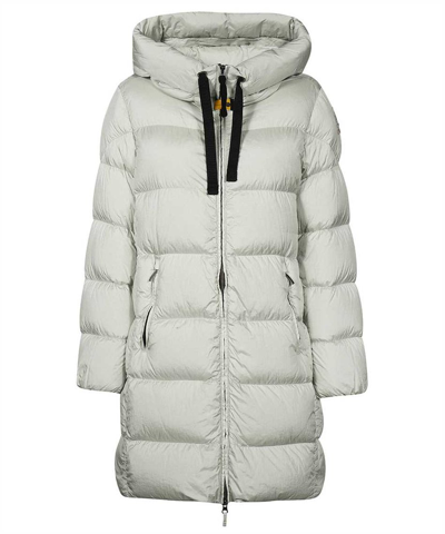 Shop Parajumpers Harmony Long Hooded Down Jacket In White