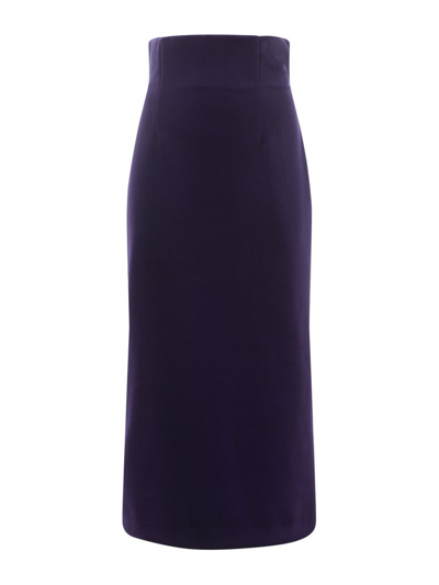 Shop Philosophy Di Lorenzo Serafini High Waist Pencil Skirt In Purple