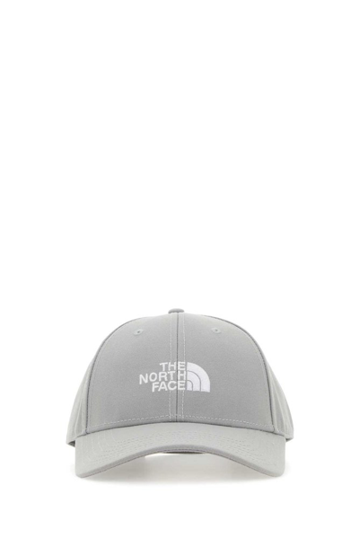 Shop The North Face Logo Embroidered Baseball Cap In Grey