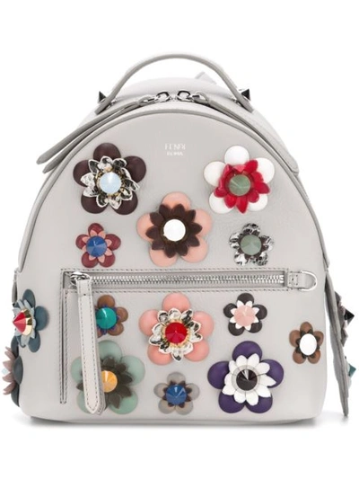 Shop Fendi Mini Flower Appliqué Backpack