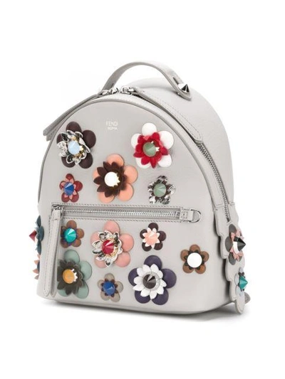 Shop Fendi Mini Flower Appliqué Backpack