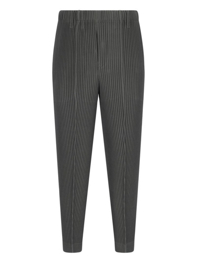 Shop Issey Miyake Homme Plissé  Tapered Leg Pants In Green