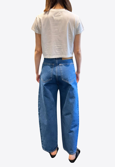 Mm6 Maison Margiela Coated Denim Pants In Blue