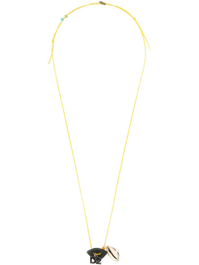 Shop Dsquared2 Pendant Detailed Surf Necklace In Gold