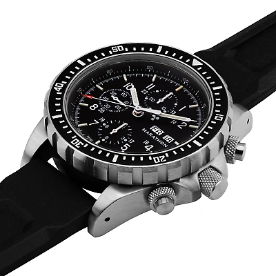 Pre-owned Marathon 46mm Jumbo Diver/pilot's Automatic Chronograph (csar) 316l Stainless St