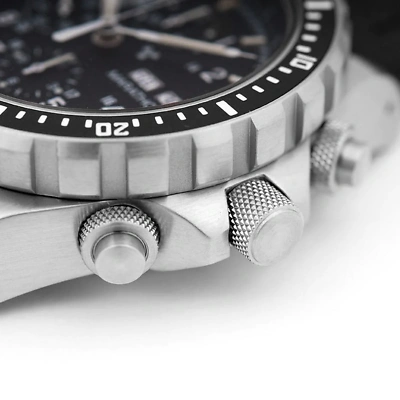Pre-owned Marathon 46mm Jumbo Diver/pilot's Automatic Chronograph (csar) 316l Stainless St