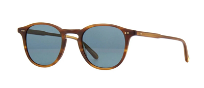 Pre-owned Garrett Leight Hampton Sun Matte Saddle Tortoise/semi Flat Blue Smoke Sunglasses