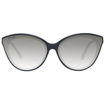 Pre-owned Jimmy Choo Jich-1045819 Women Black Sunglasses Metal Cat Eyes Gradient Eyewears In Gray