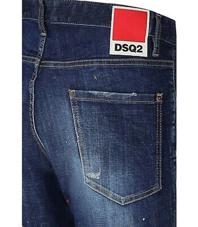 Pre-owned Dsquared2 Relax Long Crotch Blue Jeans Man