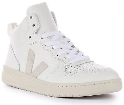 Pre-owned Veja V-15 Bovine Leather Amazonian Rubber Sneaker Natural Womens Us 5 - 10