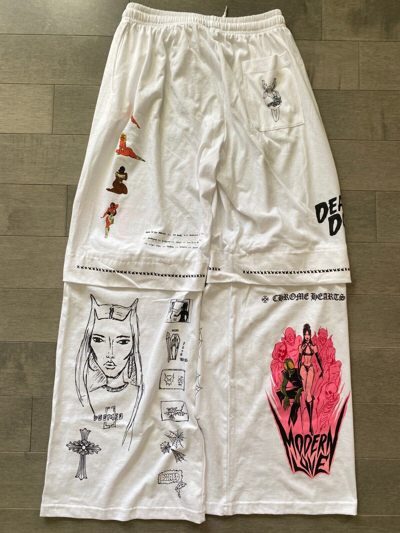 Pre-owned Chrome Hearts X Jjs Deadly Doll Miami Exclusive Pant White Size Large ?✅