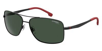 Pre-owned Carrera 8040/s Sunglasses Men 0003 Matte Black Rectangle 60mm 100% Authentic In Qt Green