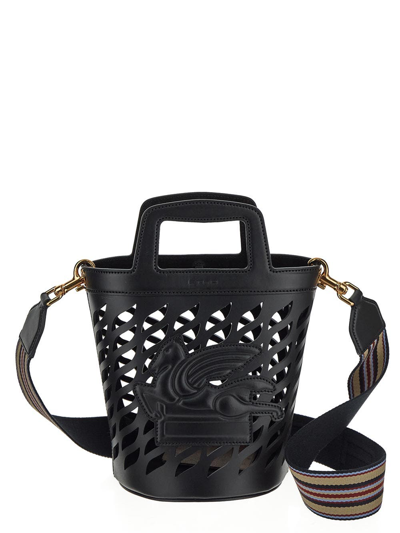 Shop Etro Bucket Bag In Black