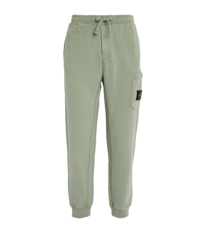 Shop Stone Island Cotton Pocket Sweatpants In Green